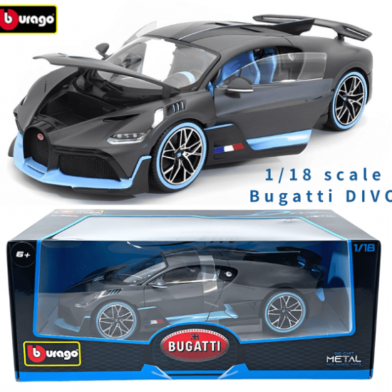 Автомобиль Bburago 1:18 Bugatti Divo (18-11045) grey