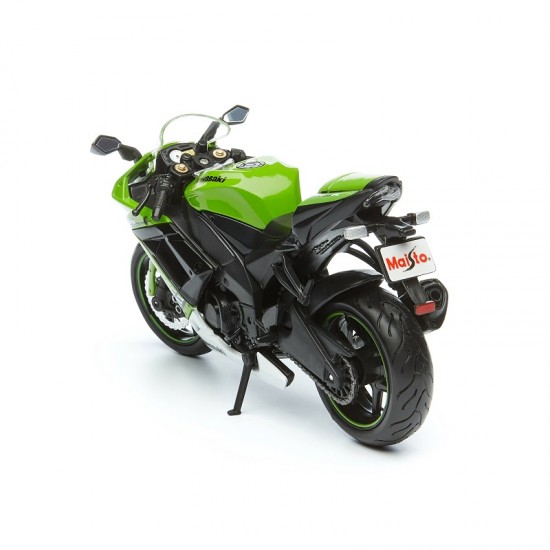Мотоцикл Maisto 1:12 Kawasaki Ninja ZX-10R (3110/20-10011) black/green
