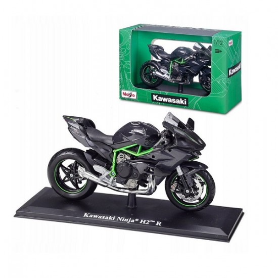 Мотоцикл Maisto 1:12 Kawasaki Ninja H2 R (32708) green/black (на подставке)
