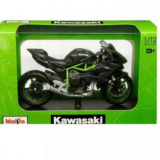 Мотоцикл Maisto 1:12 Kawasaki Ninja H2 R (32708) green/black (на подставке)