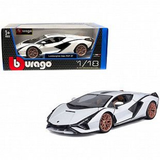 Автомобиль Bburago 1:18 Lamborghini Sian FKP 37 (18-11046) white