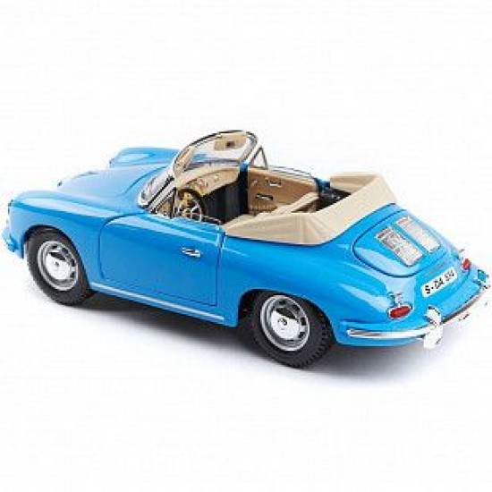Автомобиль Bburago 1:18 Porsche 356B Cabriolet [1961] (18-12025) blue