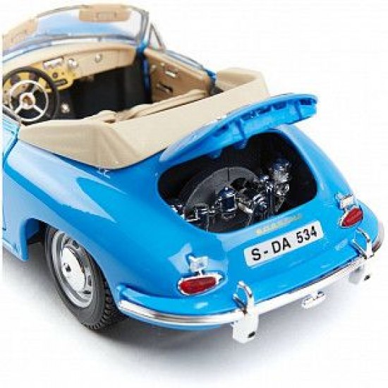 Автомобиль Bburago 1:18 Porsche 356B Cabriolet [1961] (18-12025) blue