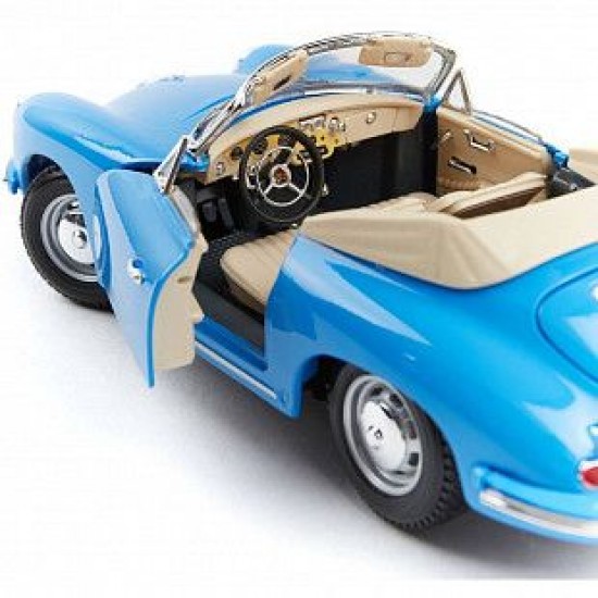 Автомобиль Bburago 1:18 Porsche 356B Cabriolet [1961] (18-12025) blue
