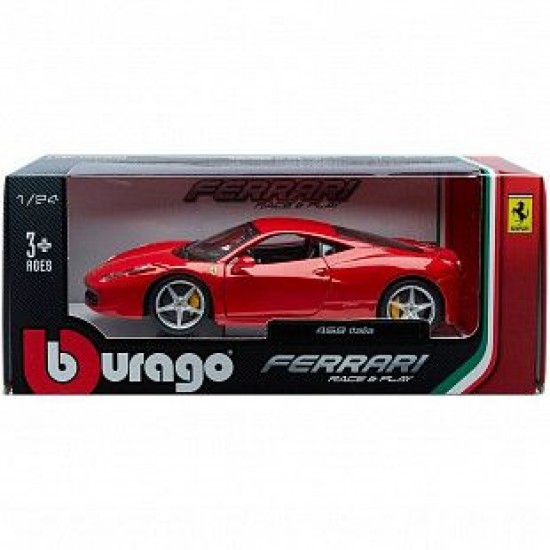 Автомобиль Bburago 1:24 Ferrari 458 Italia (18-26003) red