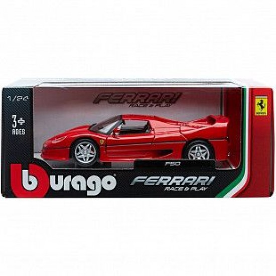 Автомобиль Bburago 1:24 Ferrari F50 (18-26010) red