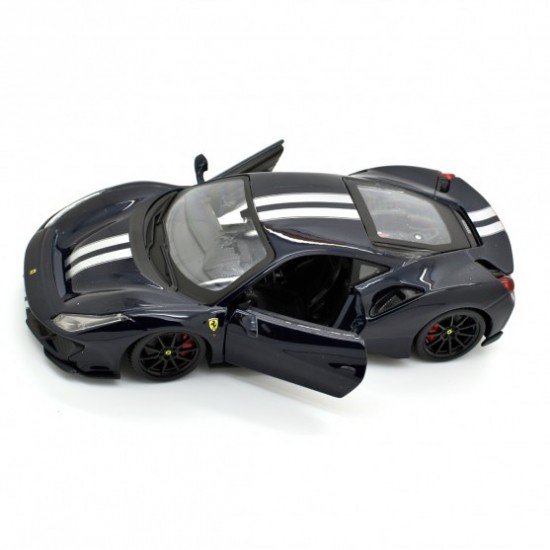 Автомобиль Bburago 1:24 Ferrari 488 Pista (18-26026) black