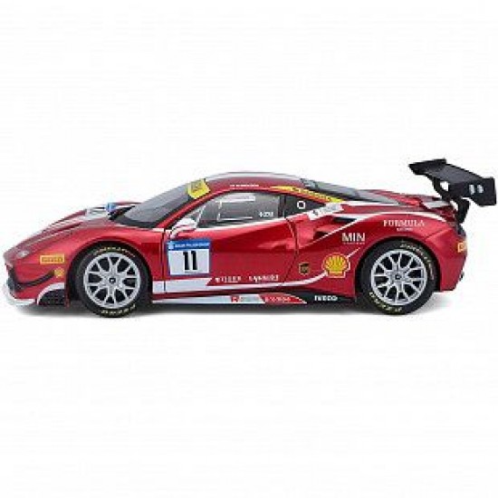 Автомобиль Bburago 1:24 Racing Ferrari 488 (18-26308) red