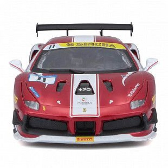 Автомобиль Bburago 1:24 Racing Ferrari 488 (18-26308) red