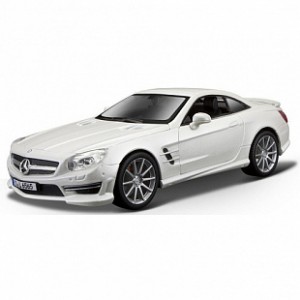Автомобиль Bburago 1:24 Mercedes-Benz Sl 65 Amg Hardtop (18-21066) white