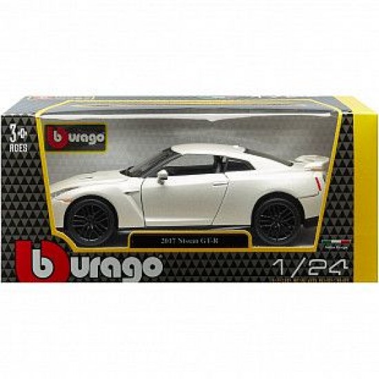 Автомобиль Bburago 1:24 Nissan GT-R (18-21082) white
