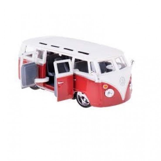 Автомобиль Bburago 1:32 Volkswagen Van Samba (18-43048) red