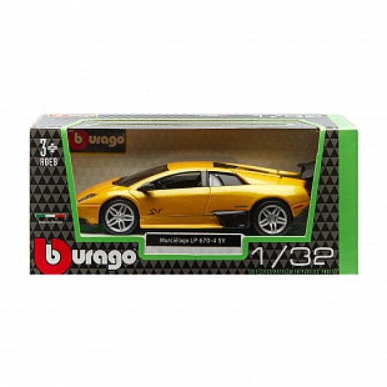 Автомобиль Bburago 1:32 Lamborghini Murcielago LP 670-4 SV (18-43052) yellow
