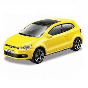 Автомобиль Bburago 1:43 Volkswagen Polo GTI Mark 5 (18-30000/18-30233) yellow
