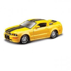 Автомобиль Bburago 1:64 Ford Mustang GT (18-59024) yellow