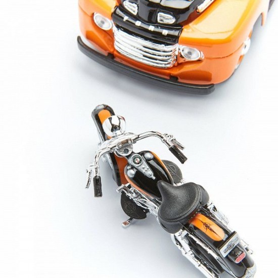 Автомобиль Maisto 1:24 HD Ford F-1 Пикап [1948] с мотоциклом (32180) orange