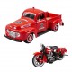 Автомобиль Maisto 1:24 HD Ford F-1 Пикап [1948] "Пожарная" с мотоциклом  (32191)