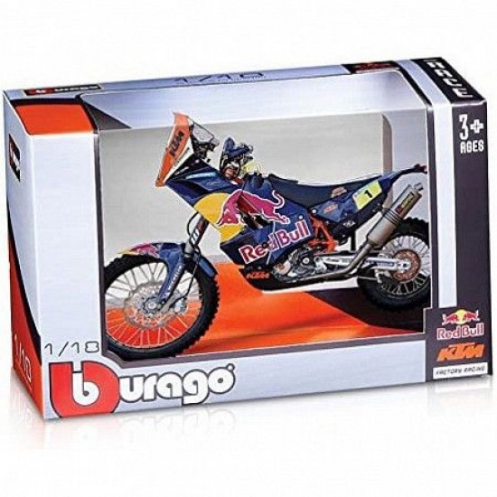 Мотоцикл Bburago 1:18 RACING KТМ 450 (Dakar Rally) (18-51000 18-51071) Blue