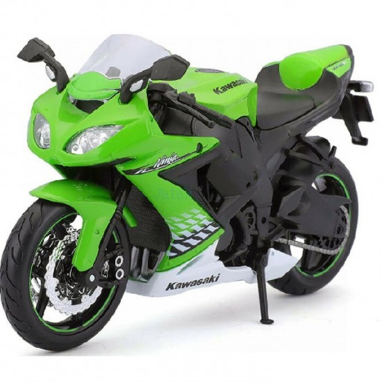 Мотоцикл Maisto 1:12 Kawasaki Ninja ZX-10R (32709) black/green (на подставке)