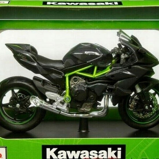Мотоцикл Maisto 1:12 Kawasaki Ninja ZX-10R (32709) black/green (на подставке)